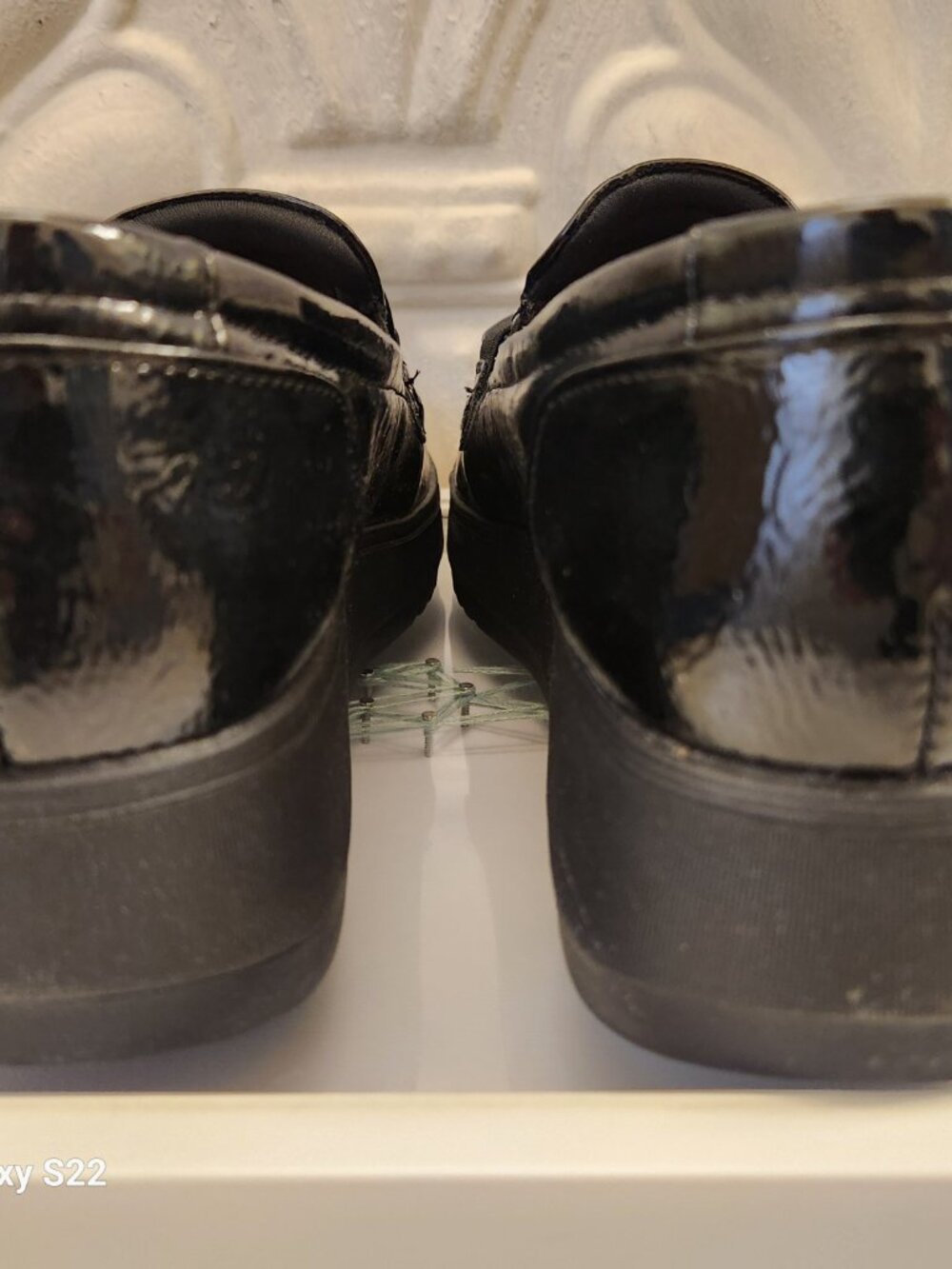 Clarks Black Patent "Zylah May" Crinkle Loafers. NIB. Size 10 - Picture 8 of 12